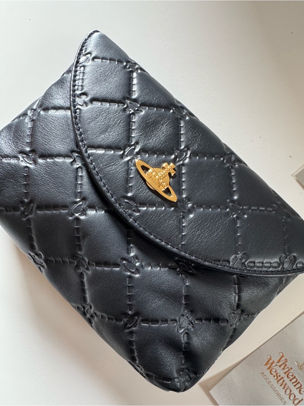 Vivienne Westwood Piccola Pelletteria Clutch FW2010 Dark Blue Brand New
